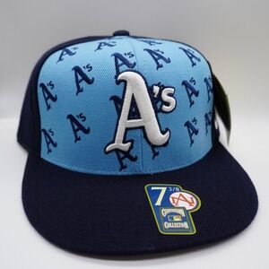 American Needle Oakland Athletics Hat Mens 7 3/8 Blue Cooperstown Collection A's